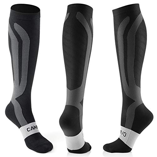 CAMBIVO 3 Pares Medias de Compresion Mujer y Hombre, Calcetines Compresivos Enfermera, Calcetines de Compresion para Running, Deporte, Ciclismo, Futbol, Volar