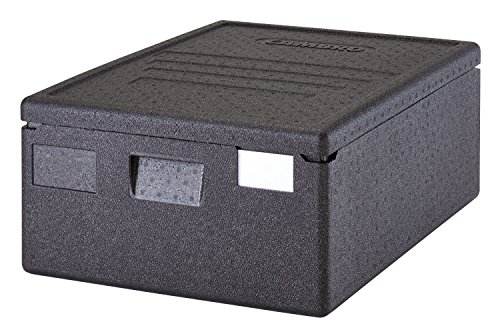 CAMBRO - Contenedor isotérmico con carga superior Cam Gobox para bandejas de 60x40 cm y 20 cm prof. 53 L - 49 x 69 x 27 cm (M.Ext) - 42,5 x 62,5 x 20,5 cm (M.Int) - Negro