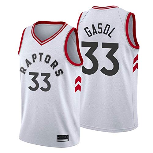 Camiseta Marc Gasol Toronto Raptors Blanco,Camiseta Deportiva,Chaleco Transpirable de Secado rápido,Association edición