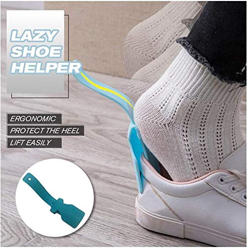 CathEU Lazy Shoe Helper, Shoehorn, One-Pedal Artificial Artifact Lazy Shoe Helper, Portable Shoe Handle, Easy-to-Wear Shoe Helper, Shoehorn Sock Slider with Handle (Color)