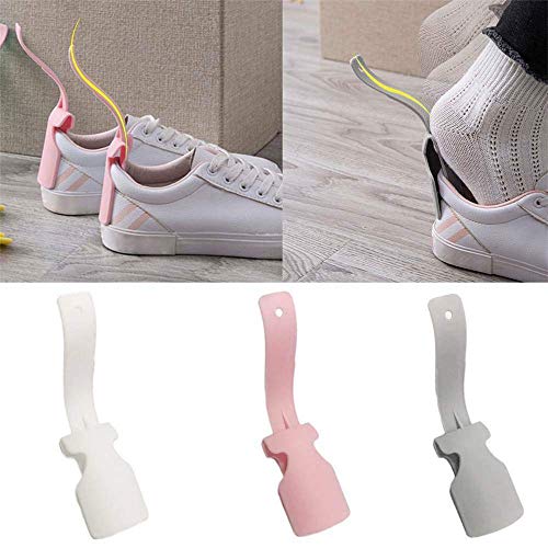 CathEU Lazy Shoe Helper, Shoehorn, One-Pedal Artificial Artifact Lazy Shoe Helper, Portable Shoe Handle, Easy-to-Wear Shoe Helper, Shoehorn Sock Slider with Handle (Color)