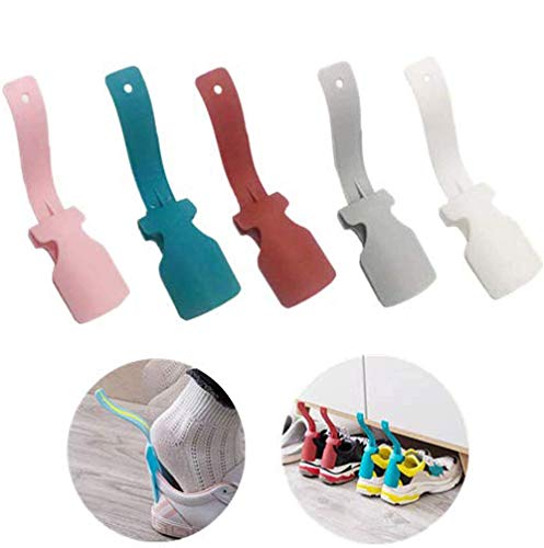 CathEU Lazy Shoe Helper, Shoehorn, One-Pedal Artificial Artifact Lazy Shoe Helper, Portable Shoe Handle, Easy-to-Wear Shoe Helper, Shoehorn Sock Slider with Handle (Color)