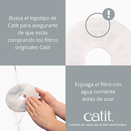 Catit Bebedero Tipo Fuente, Acero Inoxidable, 2 L