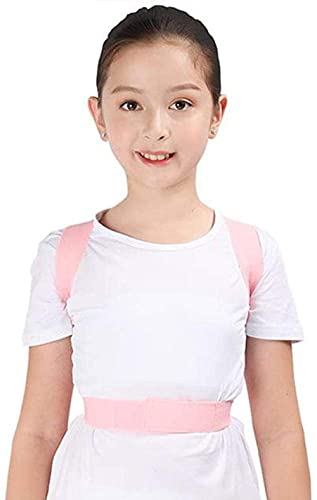 CCAN Corrector de Postura para la Espalda para niños y Adolescentes Entrenador de Postura Ajustable Soporte para enderezar la Columna para encorvar el Pecho Hunching-Pink_Medium Harmonious Home