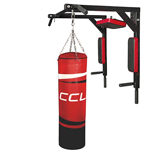 CCLIFE ZERRO Barra dominadas Pared dips Entrenamiento múltiple Máquina de dominadas Barra de dominadas Multifuncional Pull up Carga máx.: 300 kg-ZERRO