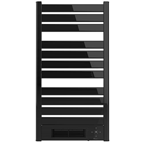 Cecotec Radiador Toallero Eléctrico Bajo Consumo Ready Warm 9770 Ceramic Towel Black. Calefactor Cerámico Incorporado, 2000 W, Pantalla LED, Mando a Distancia, Temporizador, IPX4