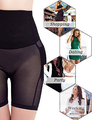 Ceestyle Junnolo Mujer Bragas Braguitas Relleno Embellecer Cadera Lencería Pantalones de Seguridad Control Panties Shapewear Enhancer Hip Booty (Negro, L)