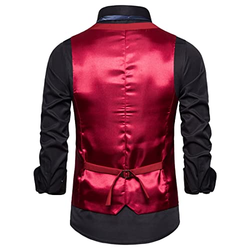 Chaleco Hombre Slim Fit Cuello V Color Sólido Sin Mangas Chaqueta Hombres Simplicidad Moda Estilo Británico Chaleco Hombres Trabajo Negocios Banquete Boda Casual All-Match Chaleco Hombres