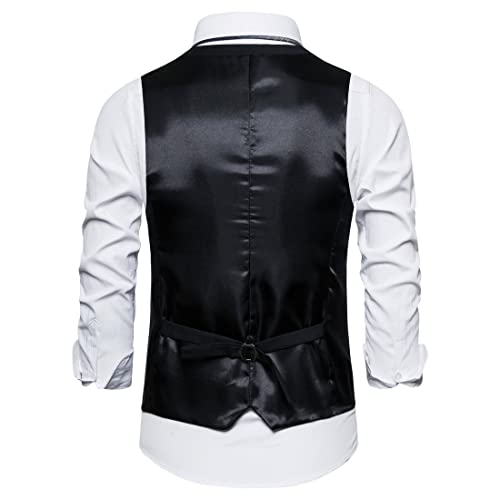 Chaleco Hombre Slim fit Wedding Banquet Host Chaleco sin Mangas Hombre Primavera y otoño Moda Color sólido clásico Hombre Top