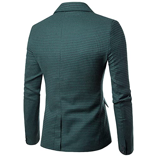 Chaqueta Hombre Slim Fit Solapa Estampado/Cuadros/Color Sólido Trajes Hombres Trabajo Negocios Banquete Anfitrión Discoteca Chaqueta Hombres Simplicidad Moda Chaqueta Hombres