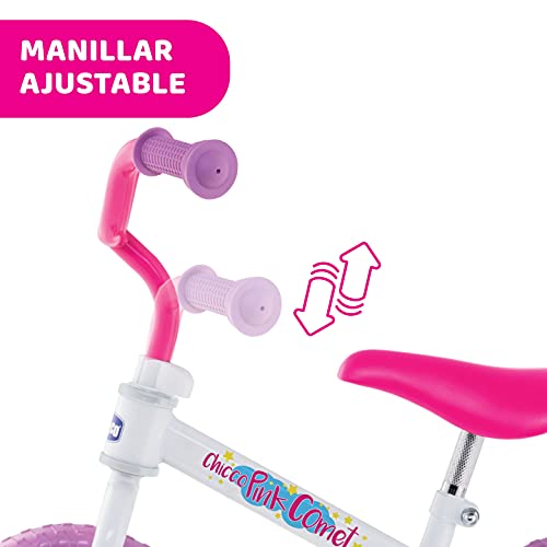 Chicco Bicicleta sin Pedales First Bike para Niños de 2 a 5 Años hasta 25 Kg, Bici para Aprender a Mantener el Equilibrio con Manillar y Sillín Ajustables, Color Rosa - para Niños de 2 a 5 Años