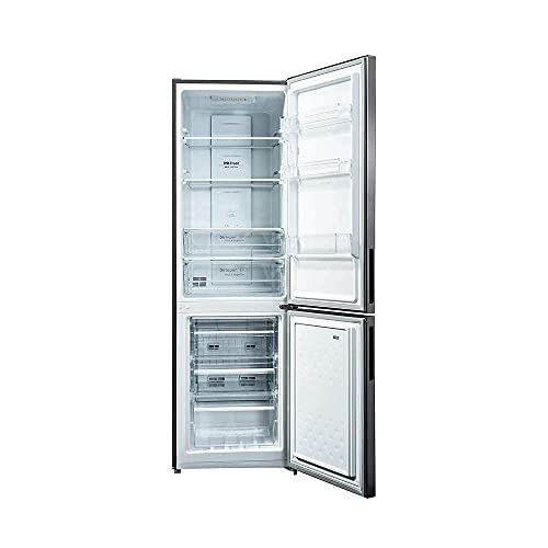 CHiQ FBM250NE4 - Frigorífico combi 250L (180L + 70L congelador), Multi-air-flow, No Frost, Color Negro, 54×57.6×180cm (Ancho x Largo x Alto), Compresor con 12 años garantia