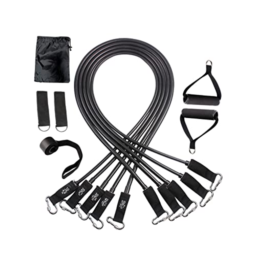 chiwanji 11Pcs Set Bandas de Resistencia Entrenamiento Ejercicio Casero Yoga Tubos de Entrenamiento Físico