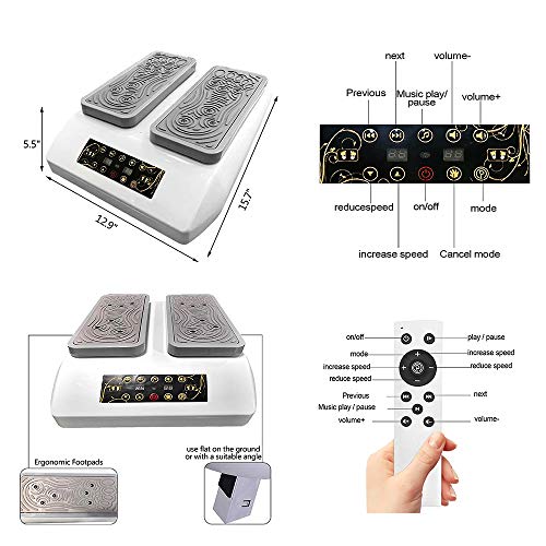 cilyberya Ejercitador de piernas Sentado, máquina para Caminar Sentado, masajeador de pies silencioso, máquina de circulación sanguínea para Caminar pasivo con Altavoces de música