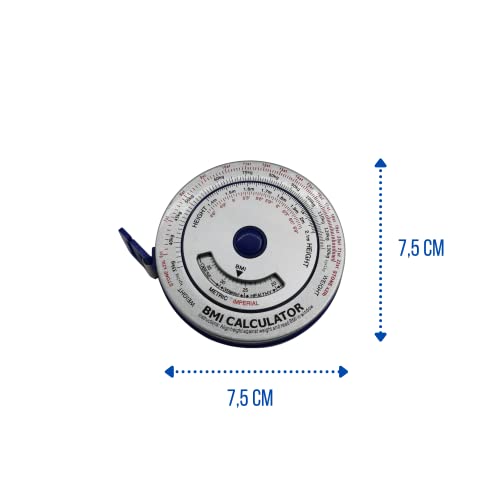 Cinta Métrica Corporal Profesional Antropométrica - Medidor de Grasa Ideal para Calcular Índice de Masa Corporal (IMC)