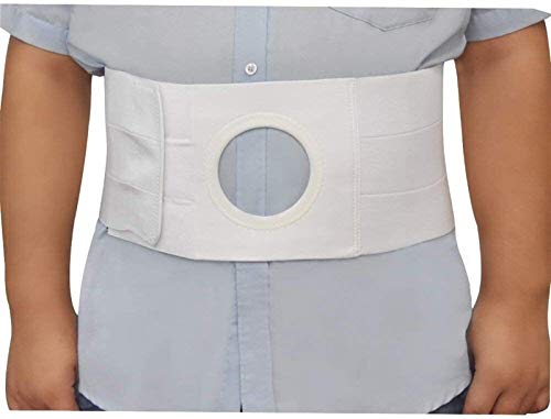 Cinturón de hernia de la ostomía unisex ajustable - banda de soporte de estoma para pacientes de colostomía: carpeta abdominal PRIACUSIÓN Cirugía de cirugía Protector lavable transpirable para suminis