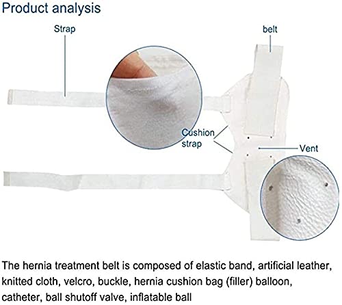 Cinturón de hernia de ocultamiento Bella extraíble Correa de cintura regulable Ayuda Hernia Hernia Inguinal, Hernias de la ingle Protección, Polvo, anti-bacteriano para hombres Post Cirugía Hernia ing