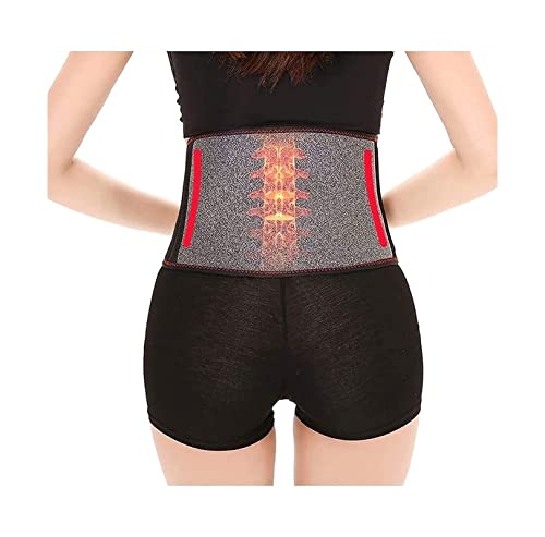 Cinturón de soporte lumbar para la parte inferior de la espalda con autocalentamiento, con imán para aliviar el dolor, escoliosis, hernia de disco, ciática, enfermedad del disco (tamaño: 11519 cm)