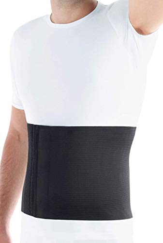 Cinturón postoperatorio abdominal con algodón Faja postparto y postoperatorio Apoyo de los músculos abdominales y lumbosacro Altura 24 cm Unisex Small Negro