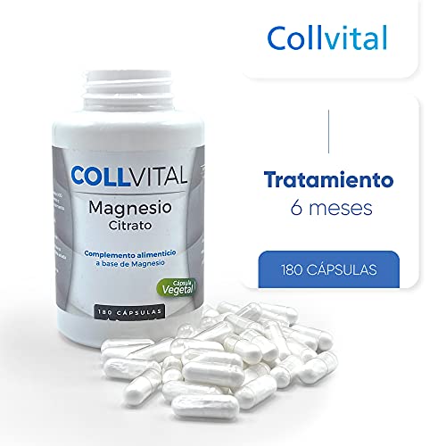 Citrato de Magnesio natural 180 cápsulas 400mg vitaminas para el cansancio suplemento para 6 meses. Suplementos deportivos en capsulas que evitan la fatiga y el cansancio.