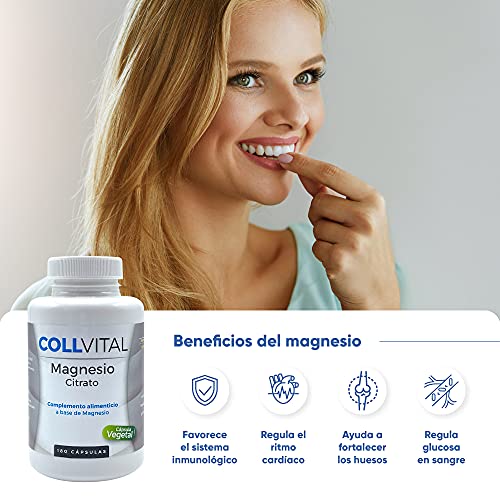 Citrato de Magnesio natural 180 cápsulas 400mg vitaminas para el cansancio suplemento para 6 meses. Suplementos deportivos en capsulas que evitan la fatiga y el cansancio.