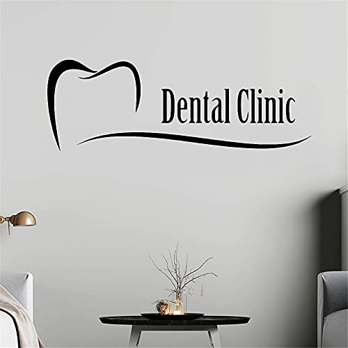 Clínica Dental pared dentista dientes estomatología calcomanía vinilo Mural adhesivo creativo para pared calcomanía artística A4 57x20cm