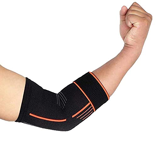 Codera ajustable, para codo, para codo de tenista, codo de golfista, levantamiento de pesas, tendinitis, alivio del dolor de articulaciones (medio, 25-30 cm)