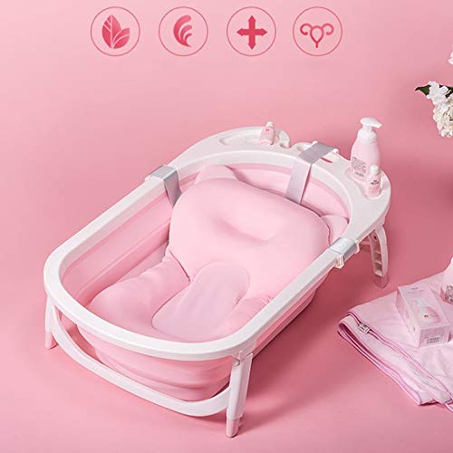 Cojin Bañera Bebe Bañera para bebés y niños pequeños, cojín hinchable antideslizante, suave asiento flotante