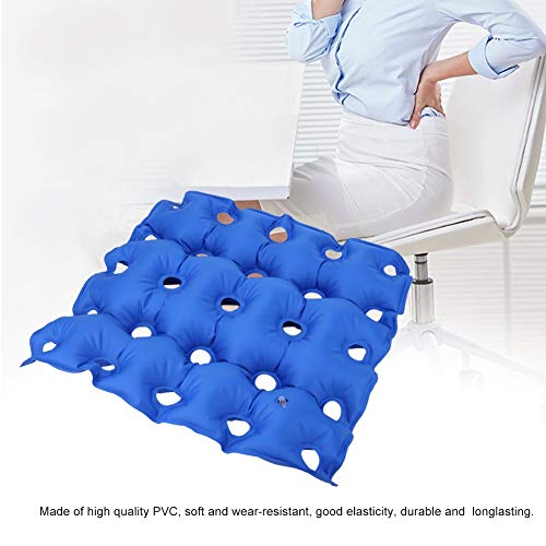 Cojín hinchable ergonómico, suave y resistente al desgaste, 42 x 43 ± 1 cm, mantiene una posición estable sentada colchón de presión alterna hecho de PVC