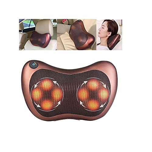 cojín masajeador 8 bolas masaje muscular Almohada de tejido de amasamiento profundo,para cuello espalda hombro piernas,hogar y oficina