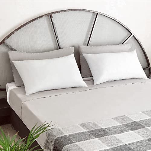 Cojines para Cama y Sofa Decoracion Almohadas Hipoalergénico y Antiácaros Almohadones para el Hogar con Relleno 100% Poliéster y Funda de Almohada Polialgodón Blanco