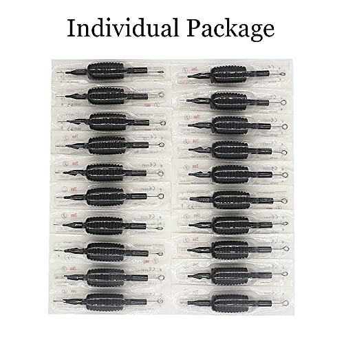 Combo de agujas y tubos de tatuaje - SOTICA 20PCS Agujas de tatuaje con tubos desechables de 25 mm, tamaño mixto 3RL 5RL 7RL 9RL 5RS 7RS 9RS 5M1 7M1 9M1 para máquinas de tatuaje Suministros de tatuaje