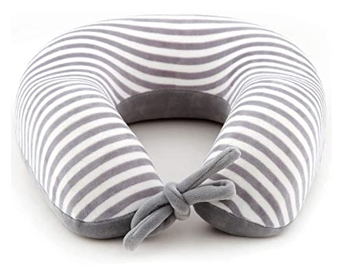 Cómodos Almohadas en Forma de U Durmiendo reposacabezas en Forma de U Cuello de Viaje Rayas Almohadas Cuello Almohada Almohada Almohada Almohadas for El Durmiente Dolor Triángulo (Color : Gray)