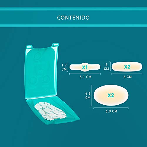 COMPEED Ampollas Surtido, 5 Apósitos Hidrocoloides - Pack de 2 (Total 10), Tratamiento de Pies, Un paquete contiene 2 x Medianas, 2 x Pequeñas, 1 x Entre dedos