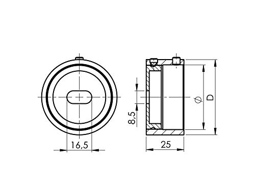 Conector de pared de acero inoxidable de 42,4 mm de diámetro, anclaje de pared, adaptador para tubo de barandilla 0504