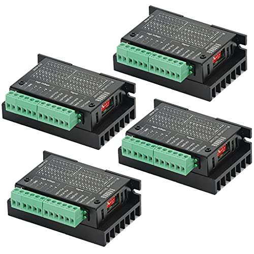 Controlador de motor paso a paso TB6600, 4 A, 9 V-42 V, 42/57/86, tipo 2 fases, motor paso a paso de 4 fases, controlador para impresora 3D / CNC (4 unidades)