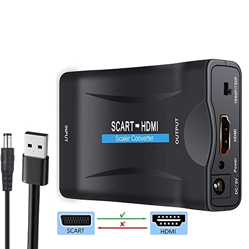 Convertidor de audio de vídeo de alta definición 720P/1080P, adaptador de salida HDMI con cable HDMI para monitor HDTV Proyector STB VHS Xbox PS3 Sky Blu-Ray DVD