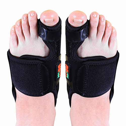 Corrector De Hallux Valgus, Férula Protectora De Pie Ajustable Férula De Corrección De Juanetes Para Dedos Superpuestos Para Soporte Nocturno Diurno Para Hombres(negro, Código M)