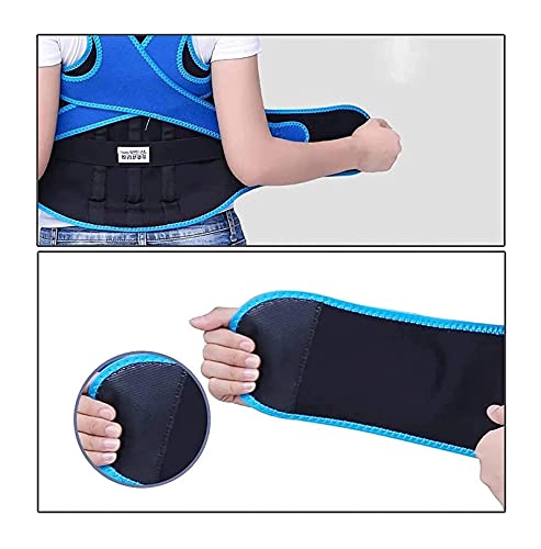 Corrector de postura de espalda completa Soporte de espalda para hombres y mujeres, mejor soporte para mejorar la postura, jorobado de niños, cifosis torácica, espalda recta correcta (Color: Azul,