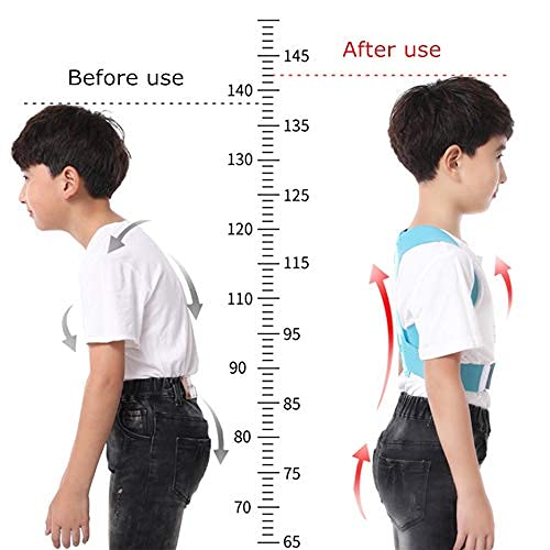 Corrector de postura Niños Niños Corrector de postura de espalda Lumbar Espalda Hombro Ortesis Cinturón de apoyo Clavícula Corrección de la postura de la columna vertebral Evitar encorvarse Apoyo