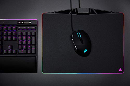 Corsair Scimitar Elite RGB Óptico MOBA/MMO Ratón para Juegos, 18.000 PPP Óptico Sensor, 17 Botones Programables, Retroiluminación RGB Dinámica en Cuatro Zonas, Forma Contorneada, Color Negro