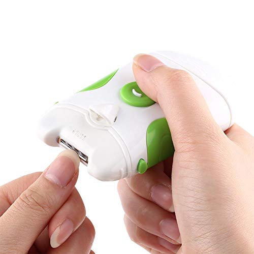 Cortador de Uñas Eléctrico Alicantes de Uñas Cortaúñas Eléctrico Blanco y Verde Clavos de Uso Dual