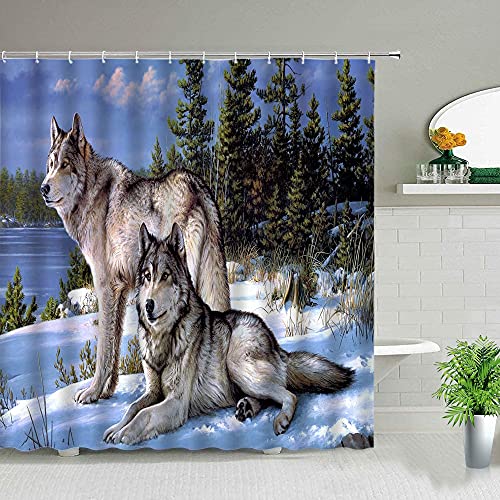 Cortina de Ducha de Leopardo Africano Liger con Estampado de Animales Salvajes, bañera de baño, Regalo para el hogar, Cortina Impermeable S.1 200x200cm