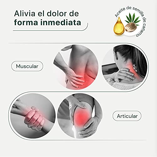 Crema muscular de Cannabis con aceite de semilla cañamo ecológico para tendinitis y dolores musculares / Espalda Cuello Rodillas Articulaciones / antiinflamatoria / Calmante dolor 200 ml