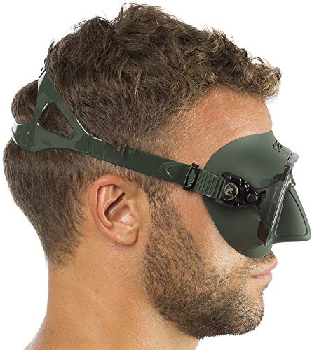 Cressi Calibro Máscara polyvalent para Buceo, apnea Avanzada y submarina Fishing, Unisex Adulto, Verde, Talla única