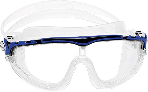 Cressi Skylight Gafas de Natación Anti-vaho, Unisex Adulto, Transparente/Negro/Azul, Talla única