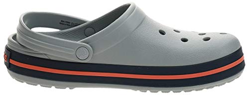 Crocs Crocband Unisex Adulta Zuecos, Gris (Light Grey/Navy), 45/46 EU