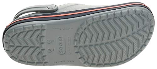 Crocs Crocband Unisex Adulta Zuecos, Gris (Light Grey/Navy), 45/46 EU