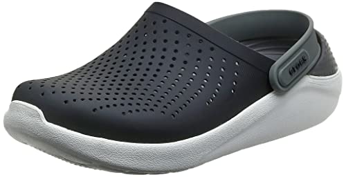 Crocs Literide Clog, Zuecos Unisex Adulto, Negro (Black/Smoke), 42/43 EU