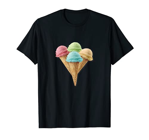 Cuchara de helado de gofres con cuatro tipos de hielo Camiseta